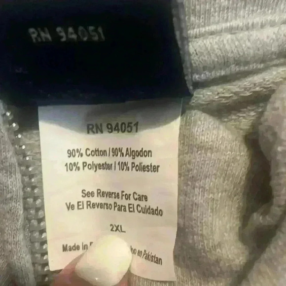 Men’s Virginia Tech Hokies 1/4 Zip Size 2XL Long Sleeve Sweatshirt Side Pockets - Picture 8 of 8